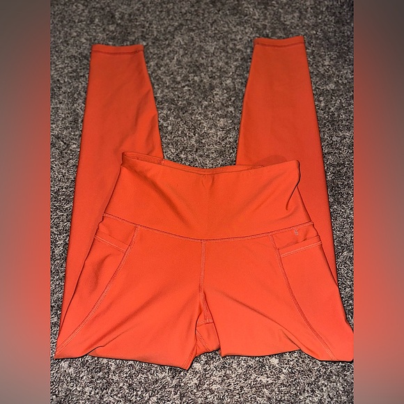 Women’s Orange Old Navy Power-soft Active High Rise Leggings Size Small - Picture 1 of 7